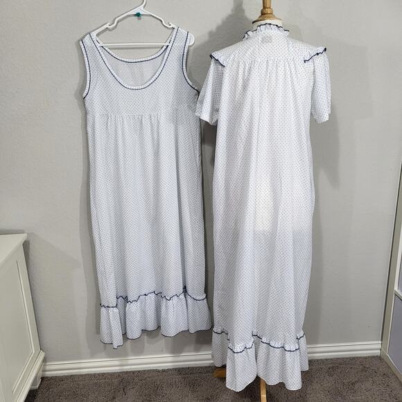Katz Vintage Nightgown / Robe Combo Womens Large Matching Summer Lightweight - Picture 2 of 16